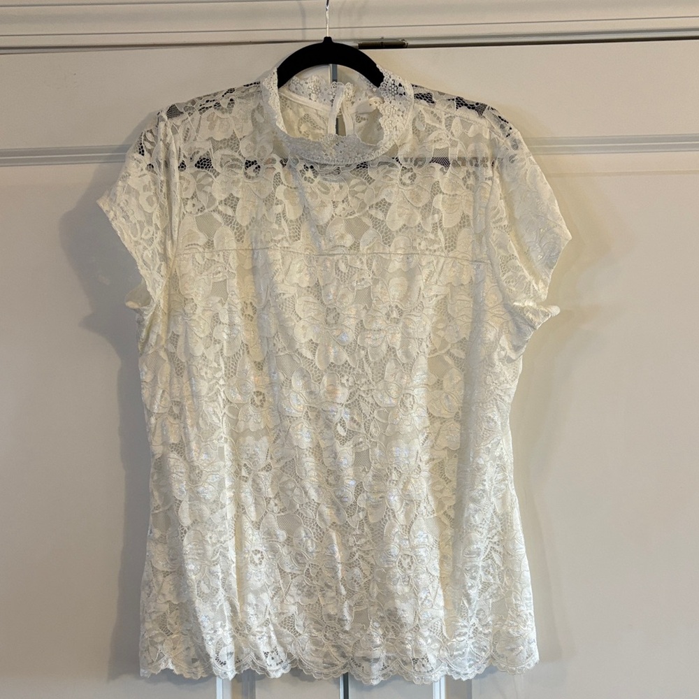 Elegant Lace Women’s Top - White